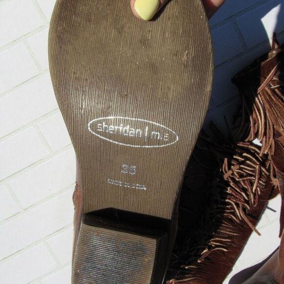 ANTHROPOLOGIE Sheridan Mia Sienna Calf HaiR Fringe - Picture 4 of 5